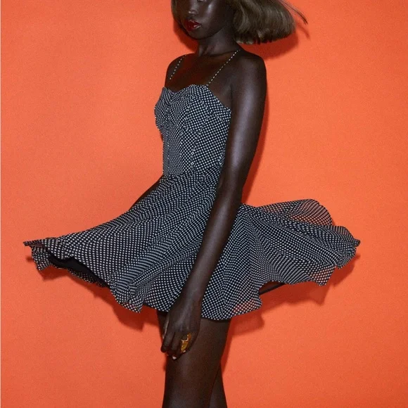 ZARA POLKA DOTS CORSET DRESS - Picture 6 of 6